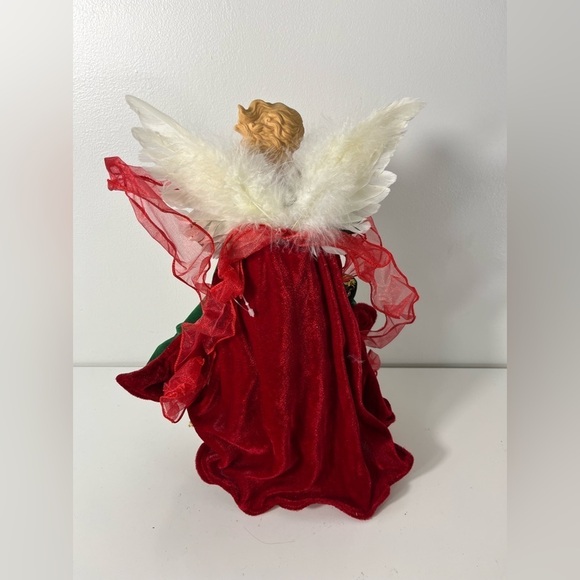 Angel Christmas Tree Topper Holiday Ceramic Face - Picture 2 of 5